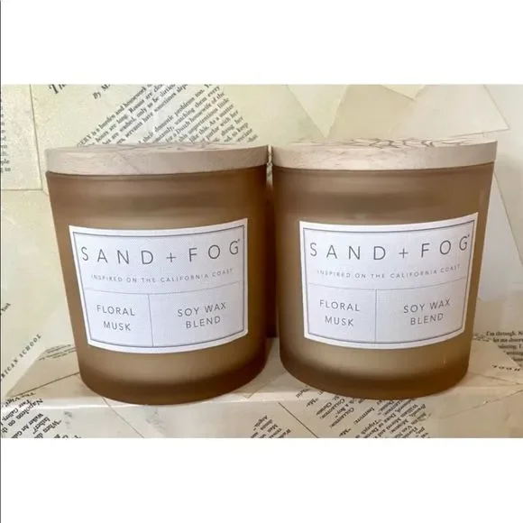Sand & Fog Soy Candles 3 Wick 2 25oz. Floral Musk - Picture 2 of 3